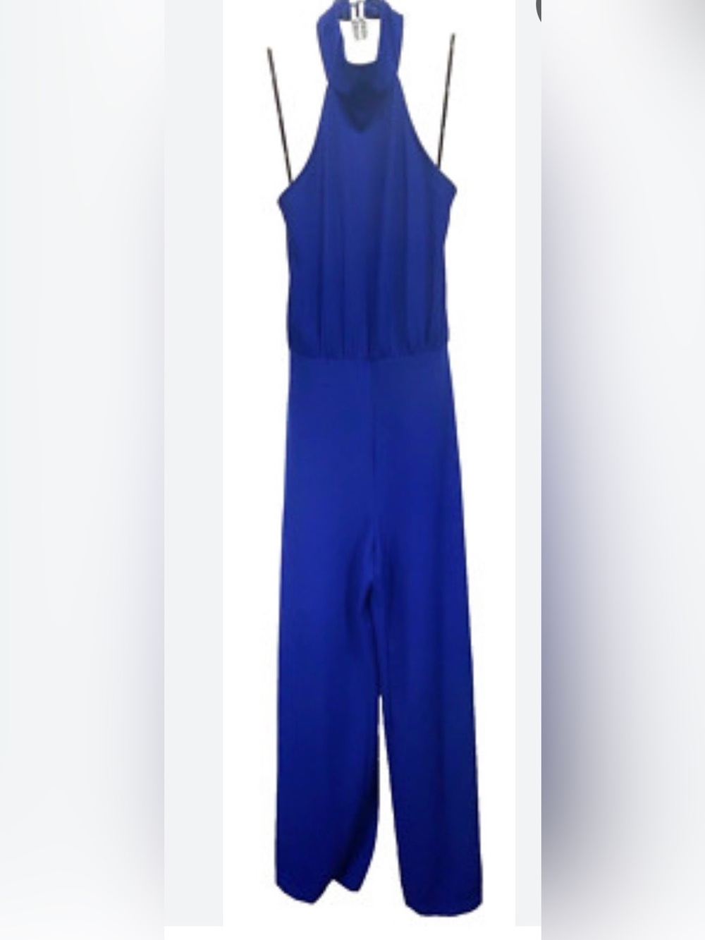 Lulus Blue JumpsuitWomen's Size S  Halter Blue Wide Leg